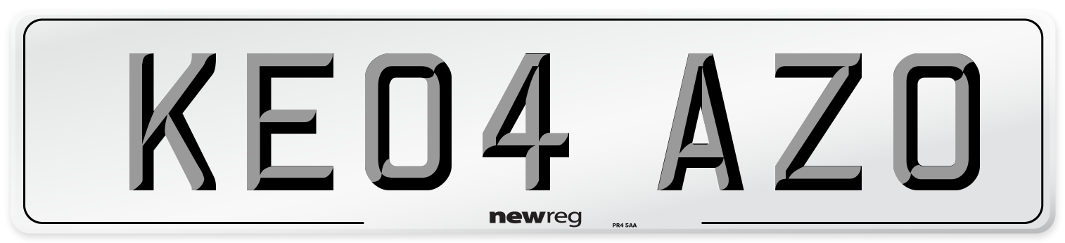 KE04 AZO Number Plate from New Reg